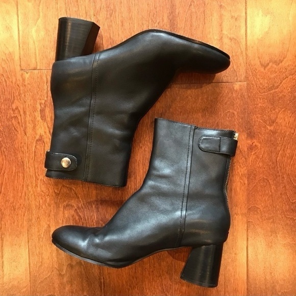 Joie "Ramey" Ankle Boot with Gold Snap and Zipper Detailing, Size 9.5 - Picture 2 of 15
